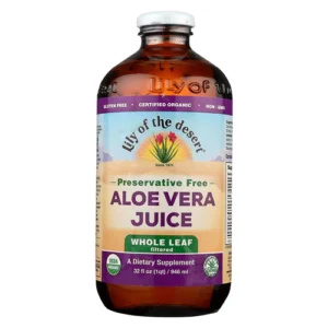 Organic Aloe Vera Juice Whole Leaf Preservative Free -- 32 fl oz
